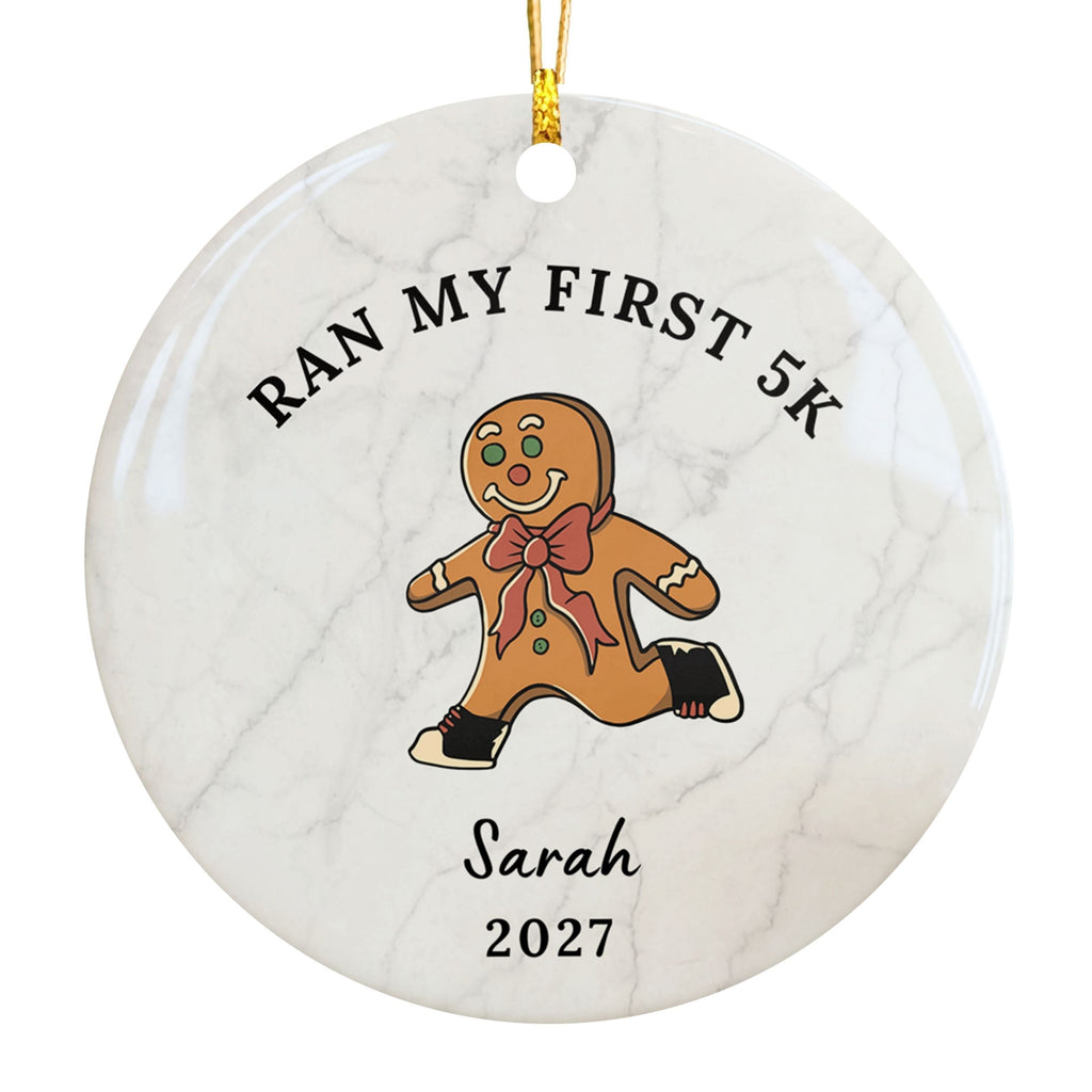 Personalized Running Christmas Ornament, Custom Gift for Runner