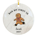 Personalized Running Christmas Ornament, Custom Gift for Runner