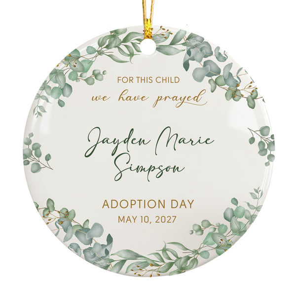 Adoption Christmas Ornament, Personalized Gotcha Day Gift