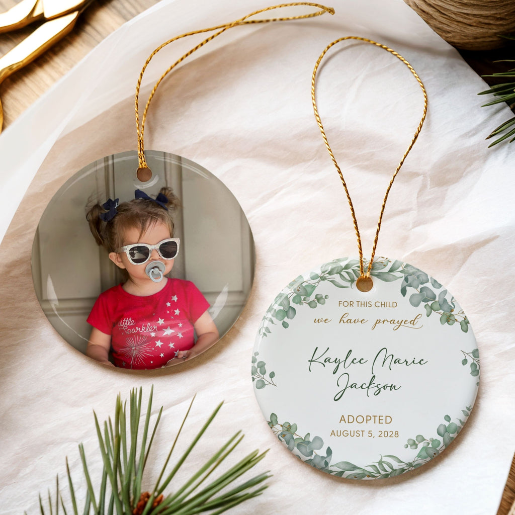 Adoption Christmas Ornament, Personalized Gotcha Day Gift