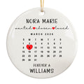 Adoption Christmas Ornament, Custom Calendar Gotcha Day Gift