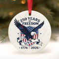 American 250th Commemorative Christmas Ornament, United States Semiquincentennial Keepsake, Wholesale Case of 4