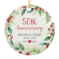 Anniversary Christmas Ornament, Personalized Anniversary Gift