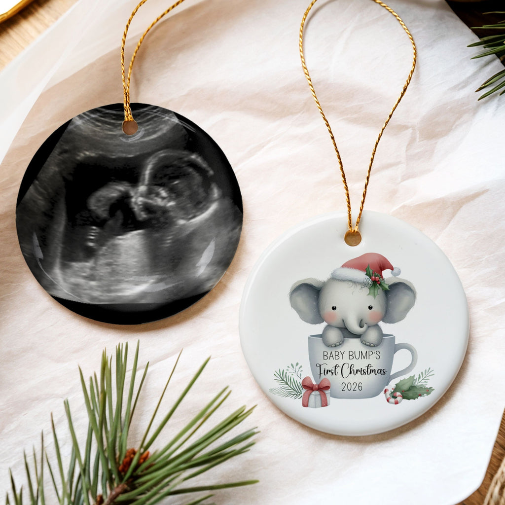 Baby Bump Christmas Ornament, Ultrasound Keepsake