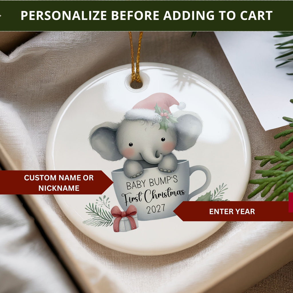 Baby Bump Christmas Ornament, Ultrasound Keepsake