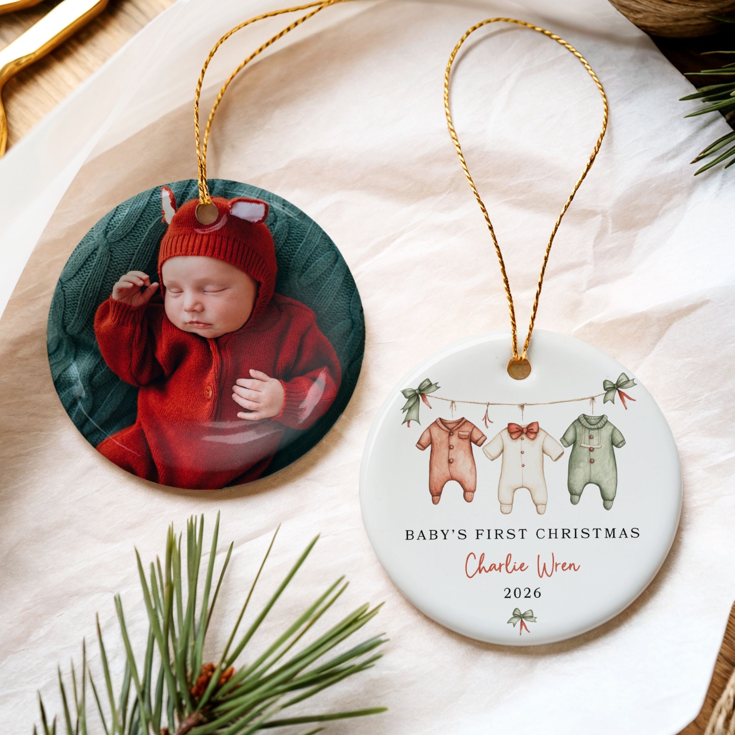 Baby's First Christmas Gender Neutral Newborn Ornament