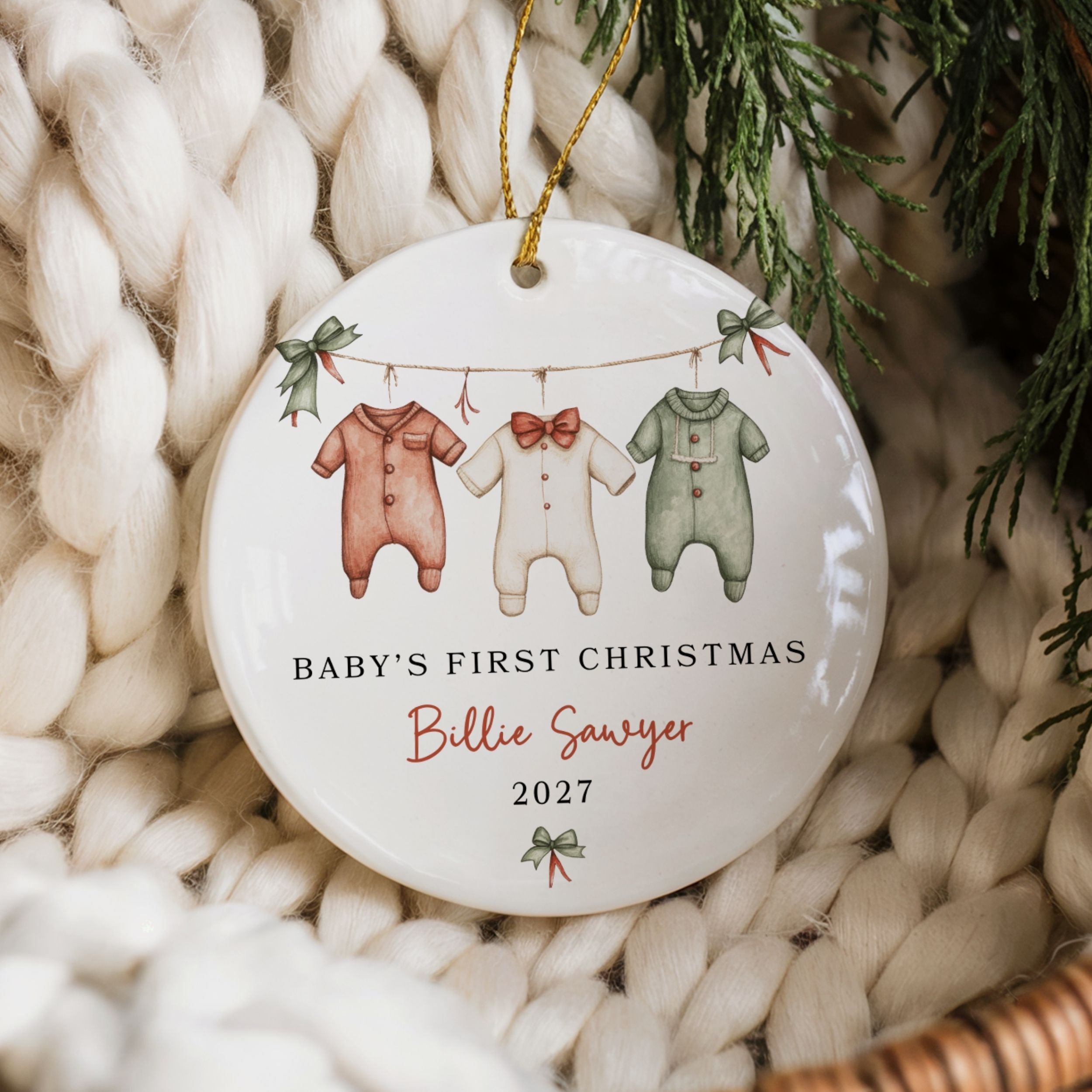 Baby's First Christmas Gender Neutral Newborn Ornament