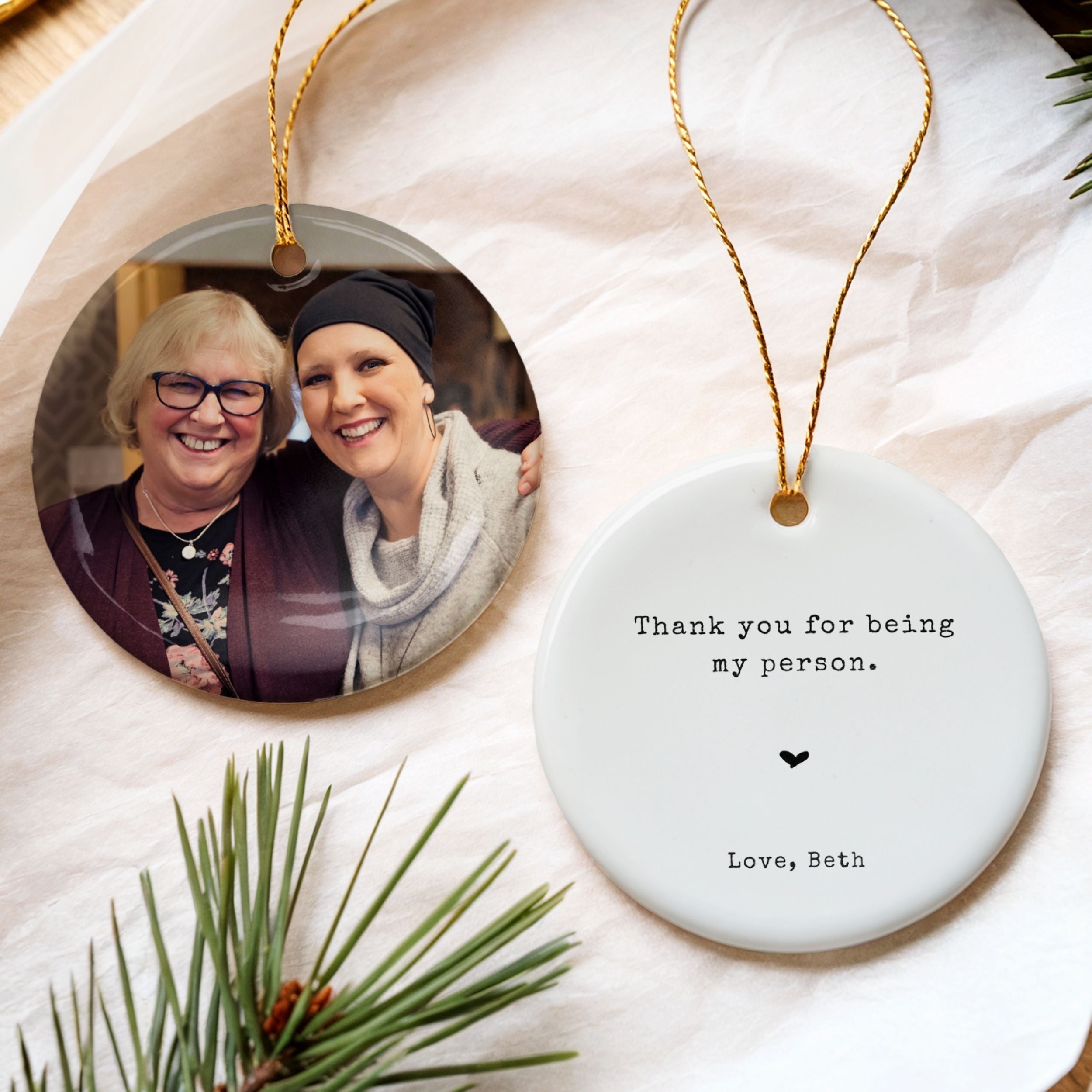 Thank You for Being My Person, Best Friend Ornament