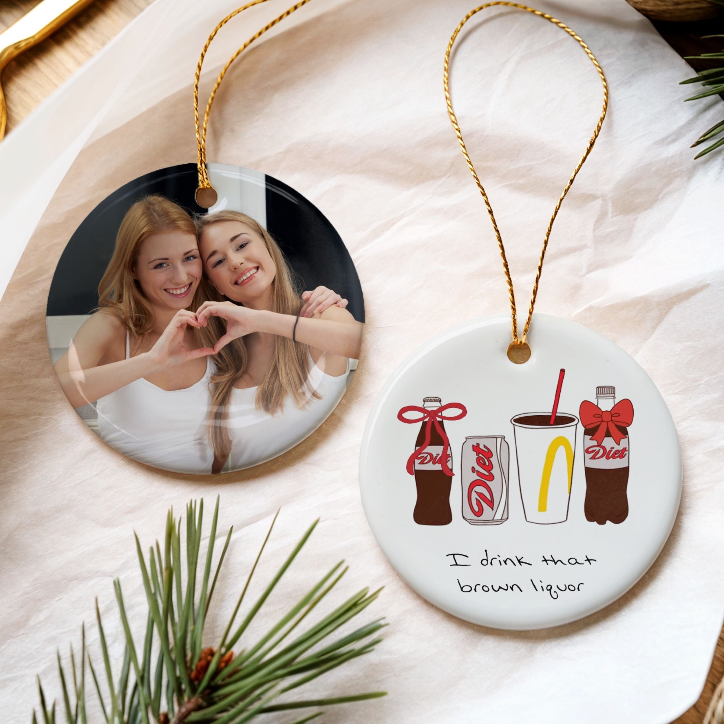 Funny Taylor-Inspired Christmas Ornament, I Drink That Brown Liquor