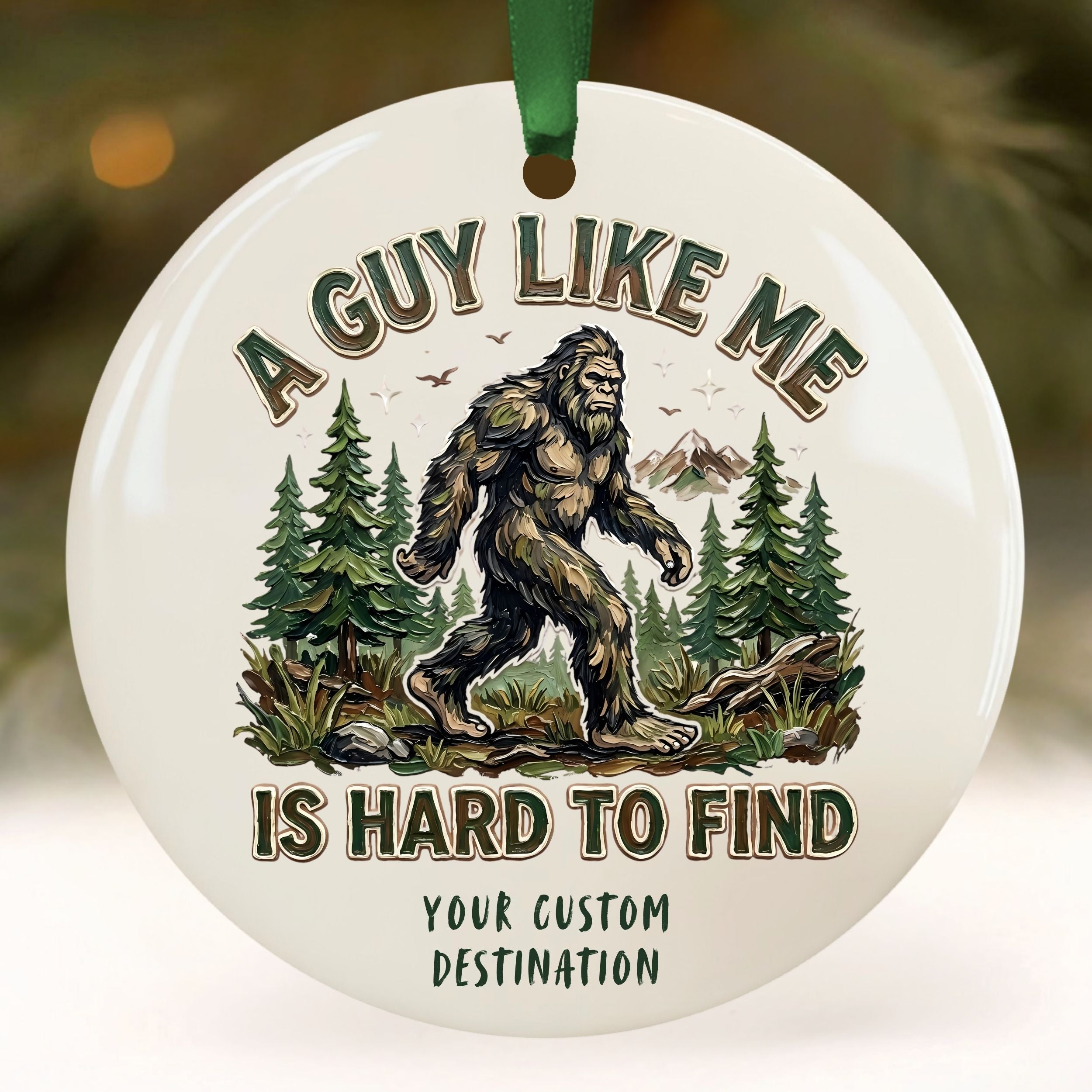 Bigfoot Ornament, Custom Sasquatch Souvenir Gifts, Wholesale Case of 4