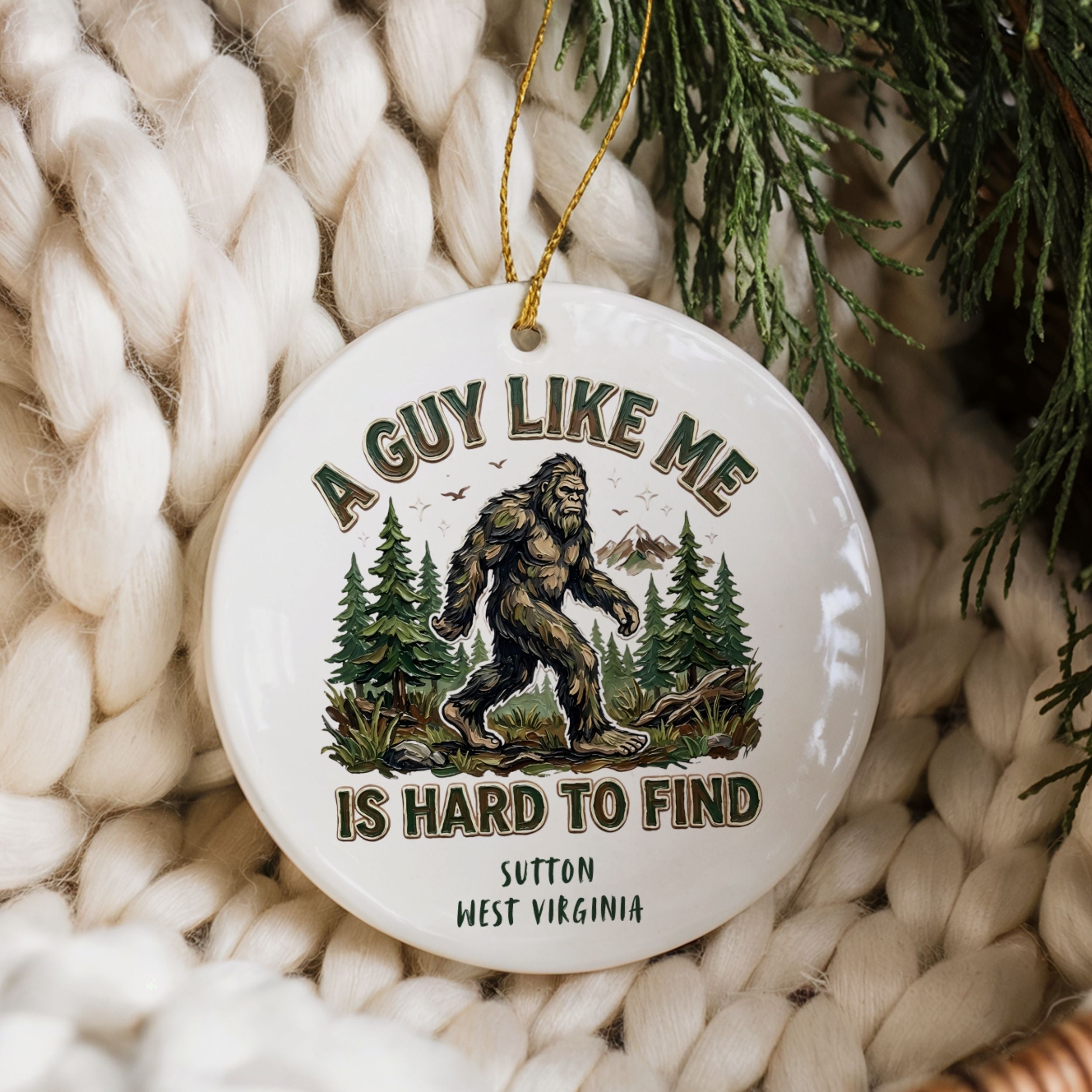 Bigfoot Ornament, Custom Sasquatch Souvenir Gifts, Wholesale Case of 4