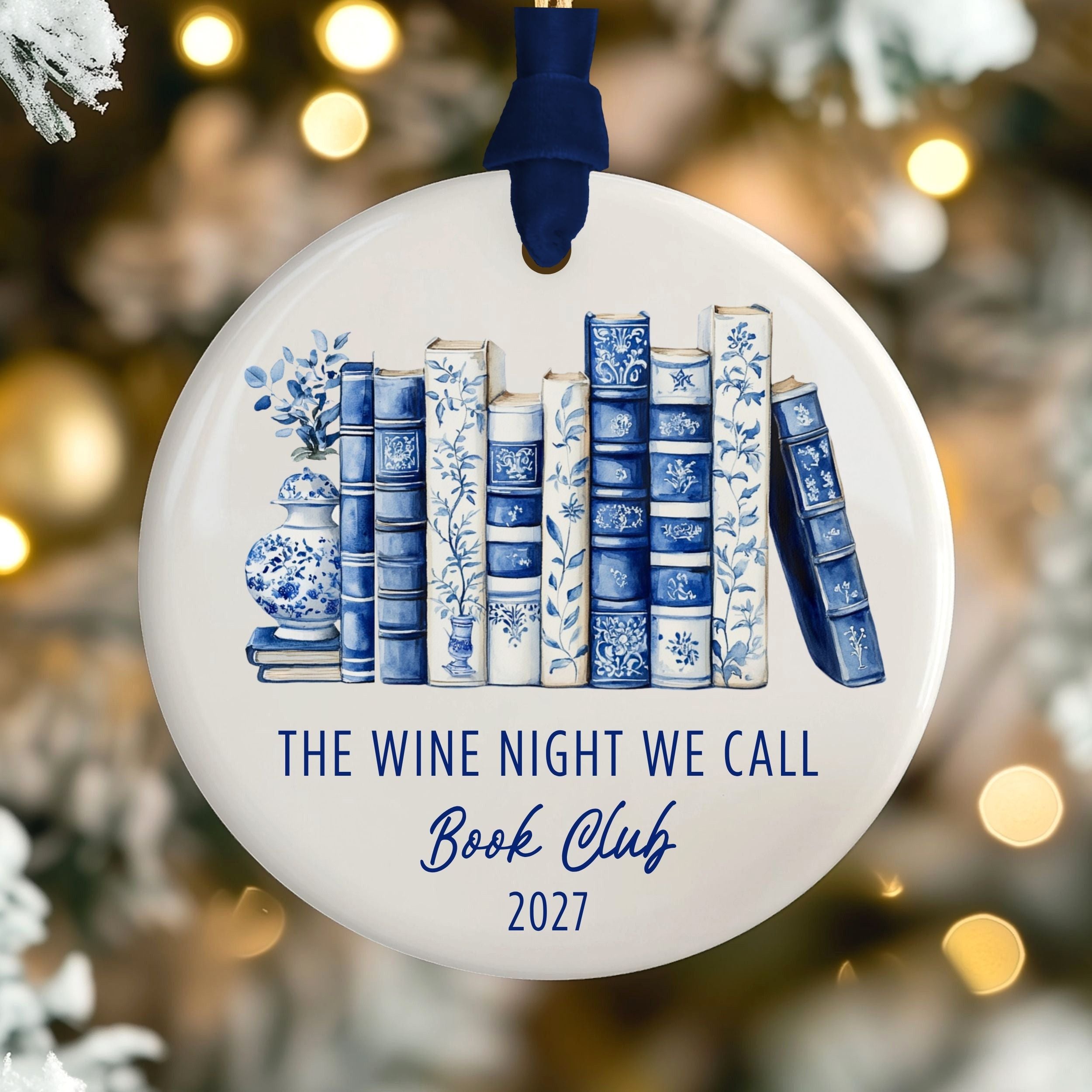 Book Club Christmas Ornament, Bookish Gifts for Readers