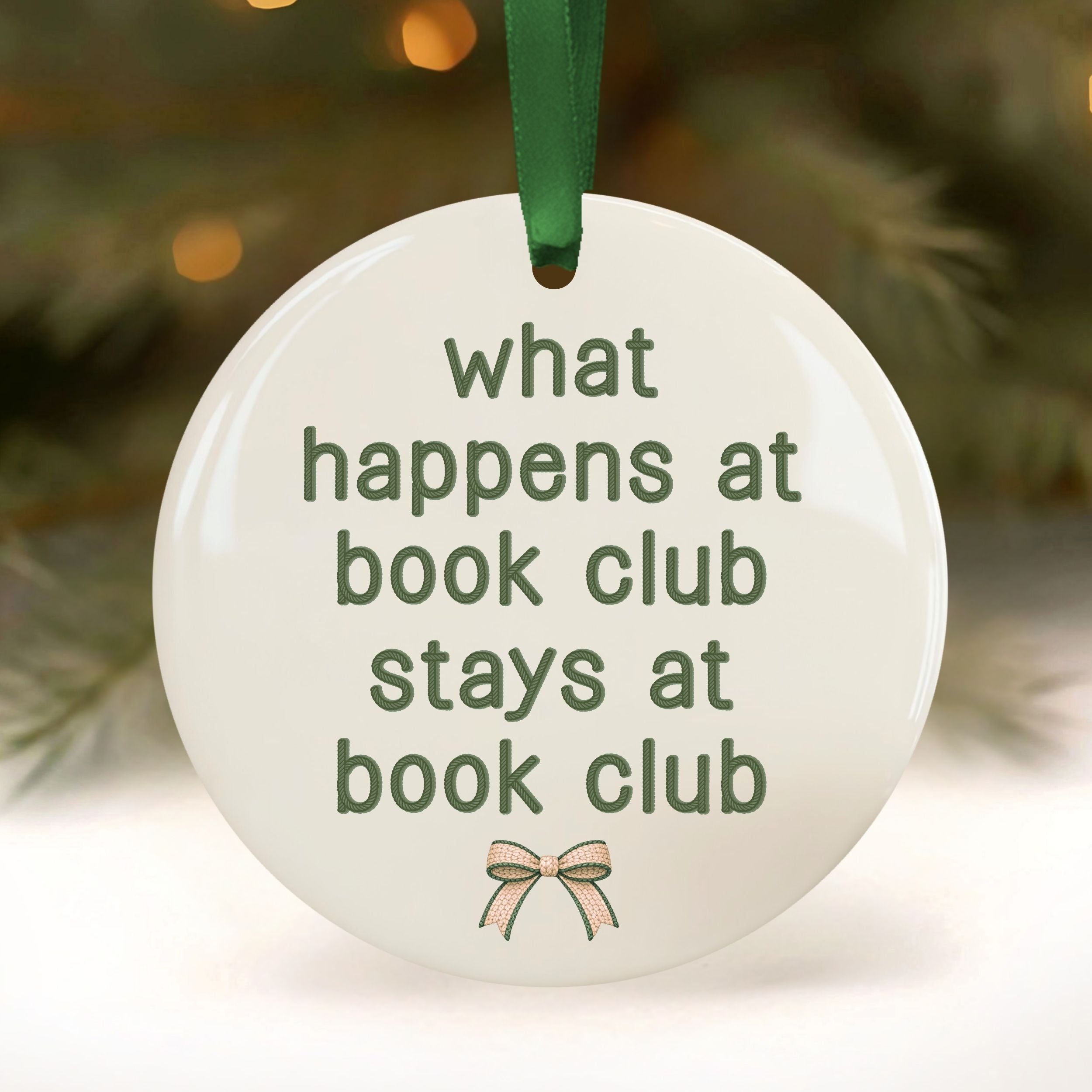 Book Club Christmas Ornament, Funny Bookish Gift for Book Club Readers, Wholesale Case of 4