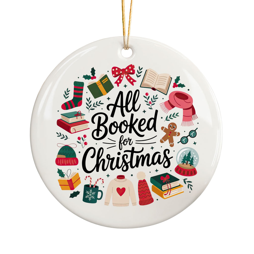 Book Lover Christmas Ornament, Bookish Gift for Book Club Readers, Wholesale Case of 4