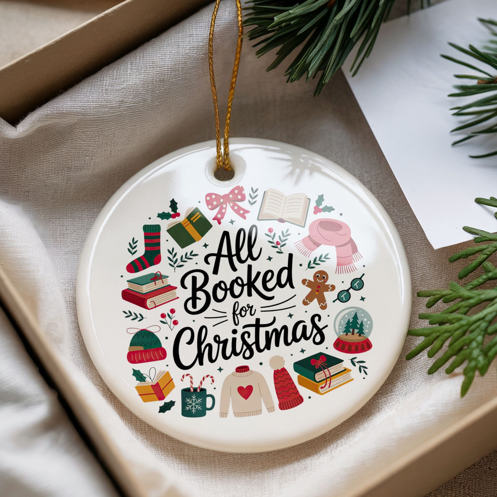 Book Lover Christmas Ornament, Bookish Gift for Book Club Readers, Wholesale Case of 4