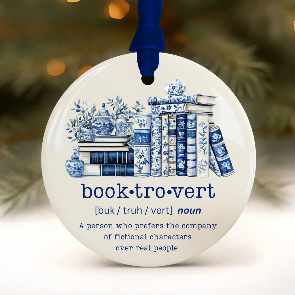 Book Lover Christmas Ornament, Bookish Gift for Avid Reader, Wholesale Case of 4