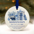 Book Lover Christmas Ornament, Bookish Gift for Avid Reader, Wholesale Case of 4