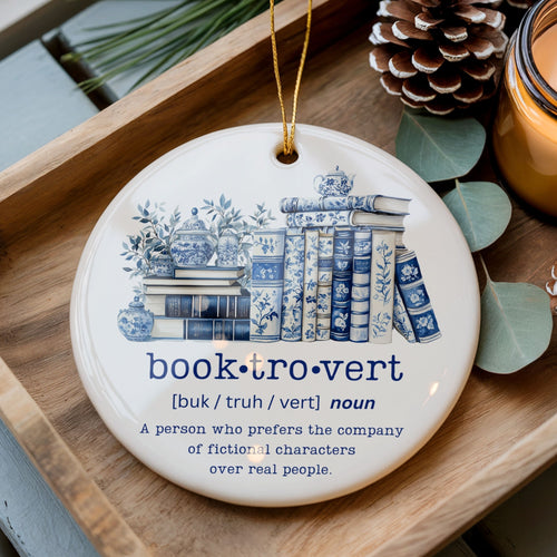 Book Lover Christmas Ornament, Bookish Gift for Avid Reader, Wholesale Case of 4