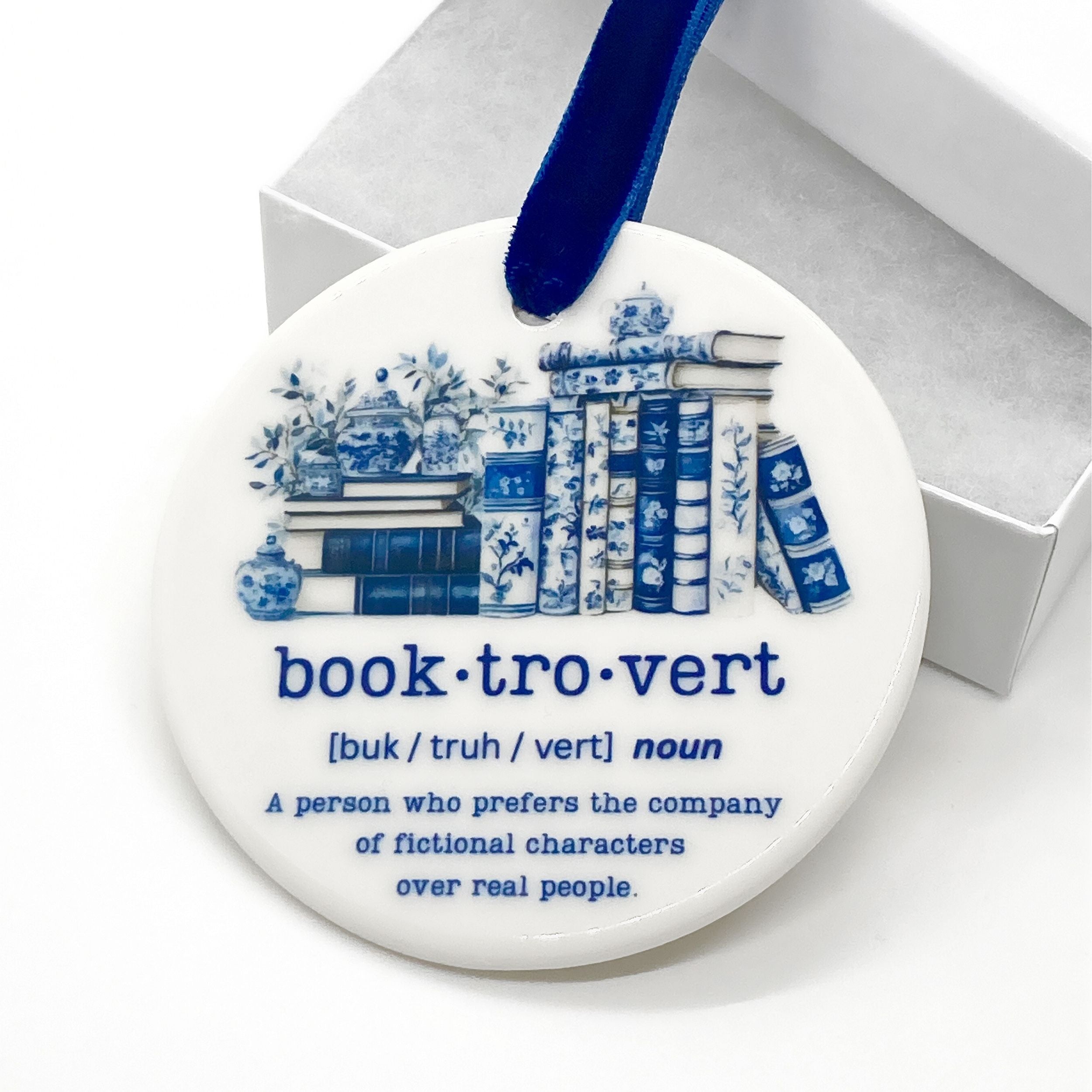Book Lover Christmas Ornament, Bookish Gift for Avid Reader, Wholesale Case of 4
