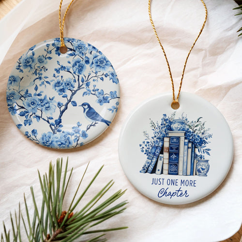 Book Lover Gift, Just One More Chapter Christmas Ornament, Wholesale Case of 4