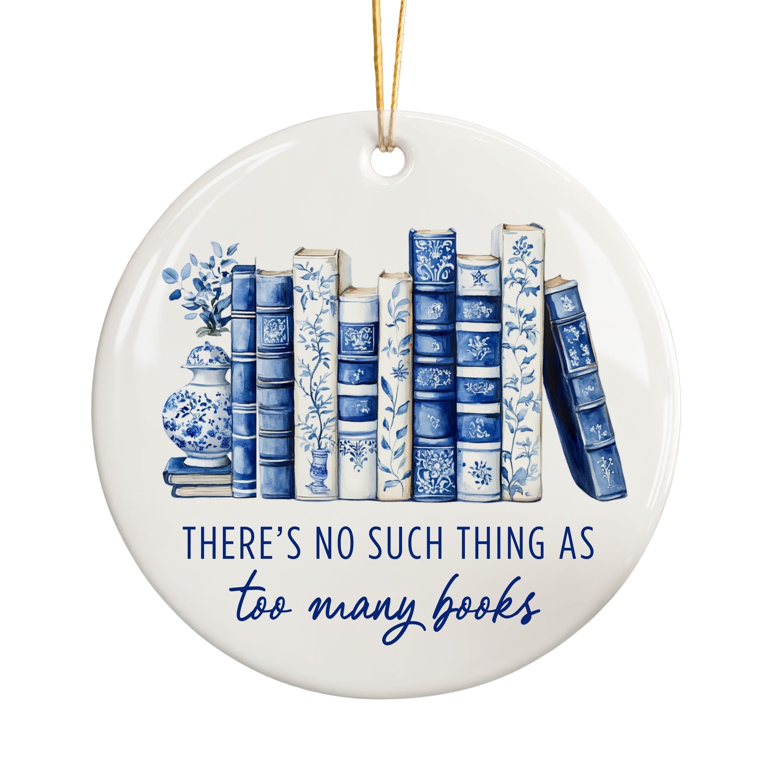 Book Lover Gift, Bookish Christmas Ornament for Readers, Wholesale Case of 4
