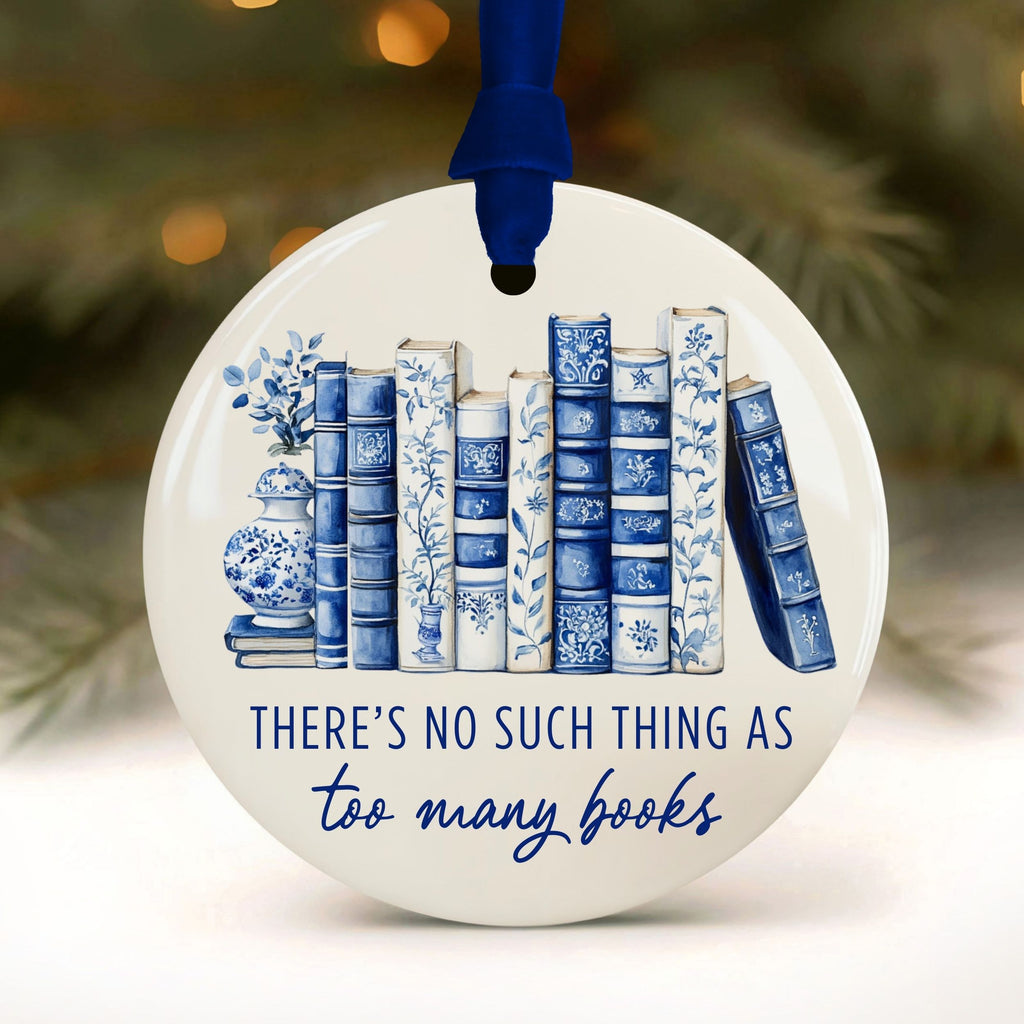 Book Lover Gift, Bookish Christmas Ornament for Readers, Wholesale Case of 4