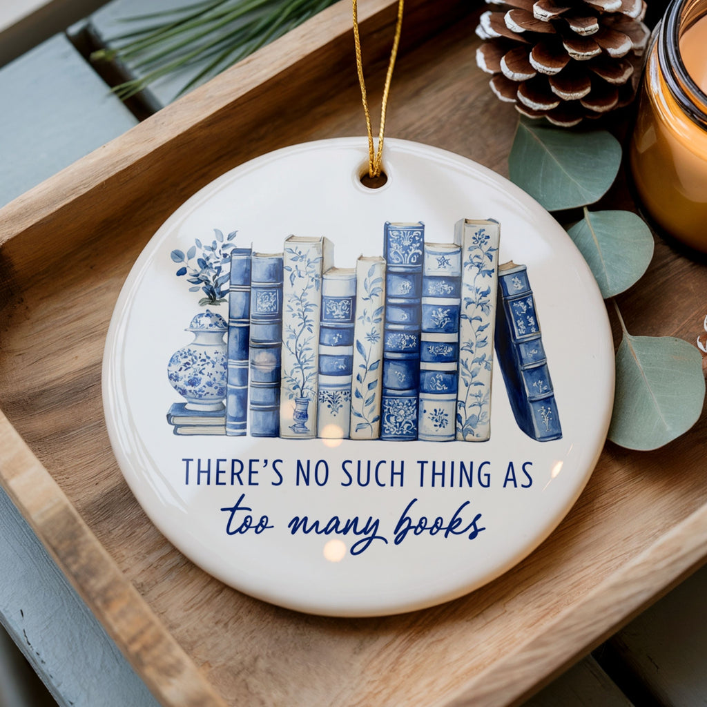 Book Lover Gift, Bookish Christmas Ornament for Readers, Wholesale Case of 4