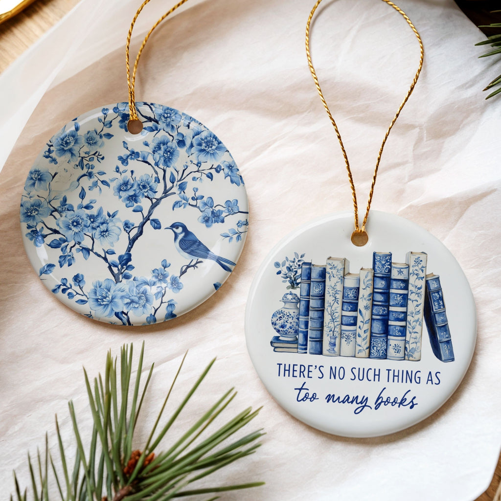 Book Lover Gift, Bookish Christmas Ornament for Readers, Wholesale Case of 4