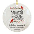 Cardinals Appear When Angels Are Near, Memorial Ornament
