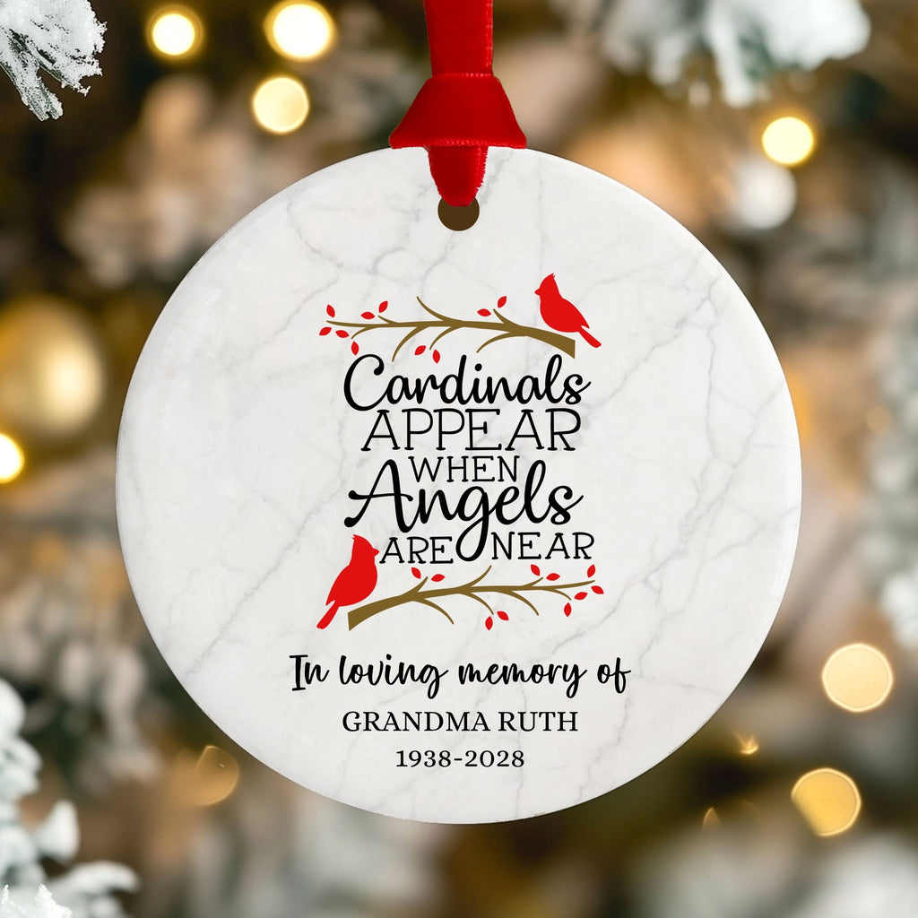 Cardinals Appear When Angels Are Near, Memorial Ornament