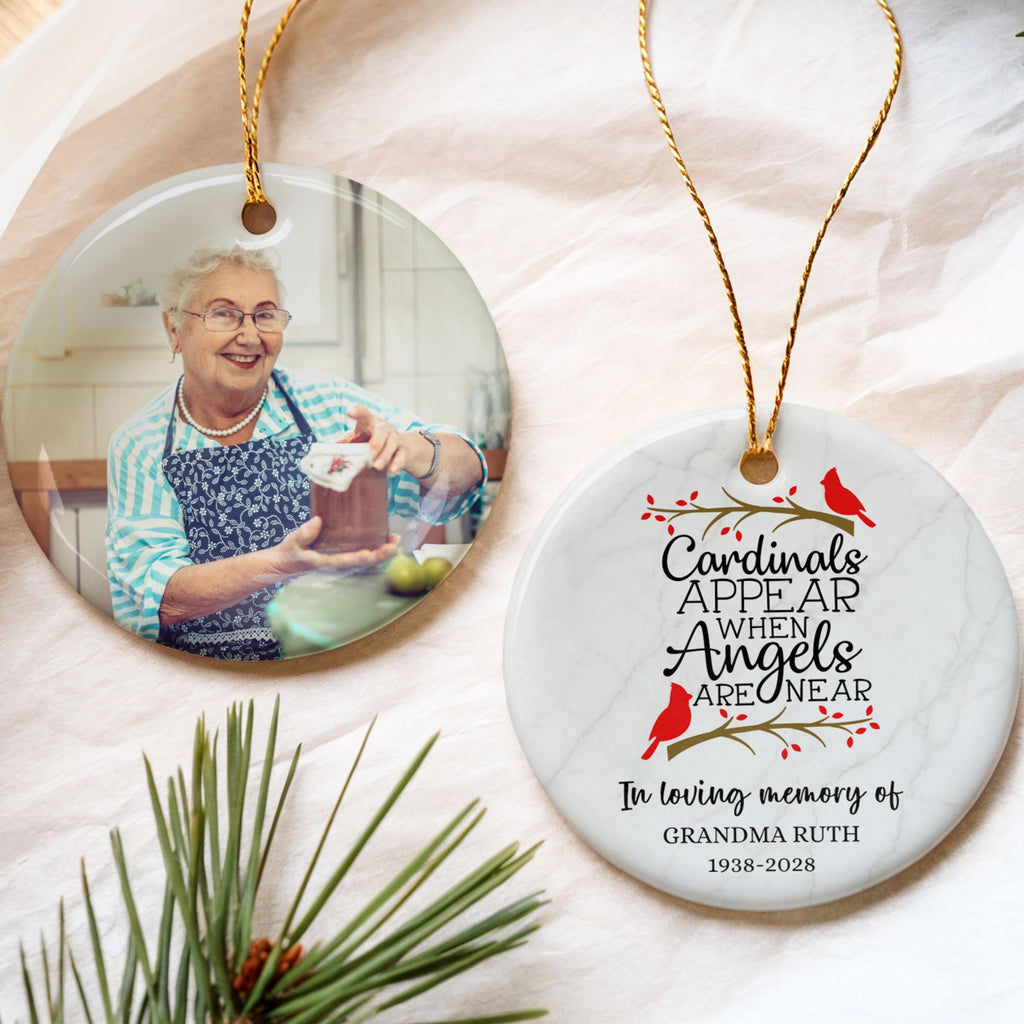 Cardinals Appear When Angels Are Near, Memorial Ornament