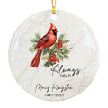 Cardinal Memorial Christmas Ornament, Personalized Sympathy Gift