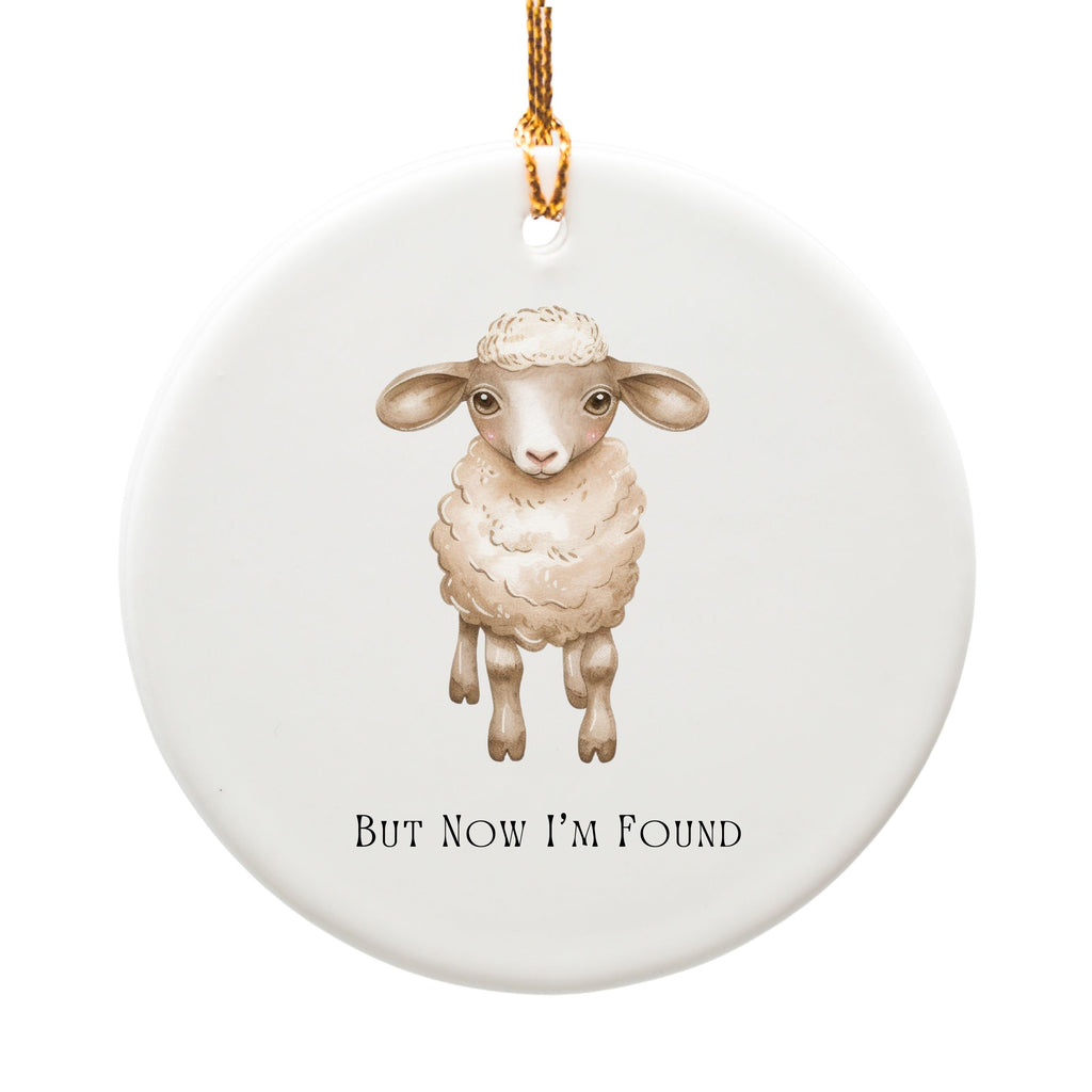 Lamb Ornament, But Now I'm Found Christian Faith Keepsake, Wholesale Case of 4