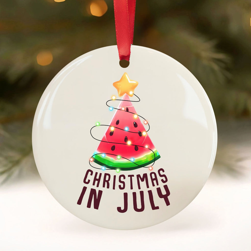 Christmas in July Ornaments, Watermelon Beach Coastal Gifts, Wholesale Case of 4