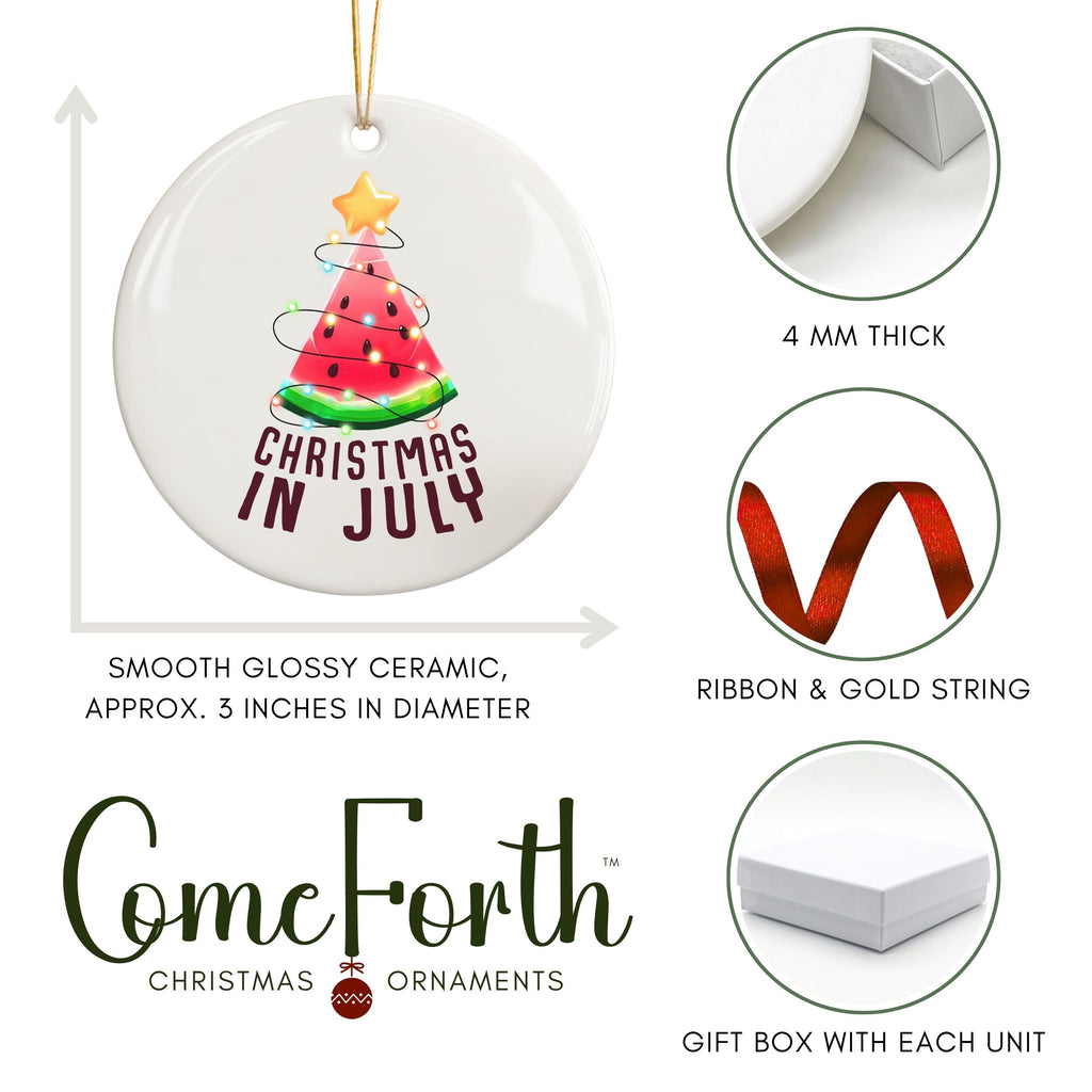 Christmas in July Ornaments, Watermelon Beach Coastal Gifts, Wholesale Case of 4