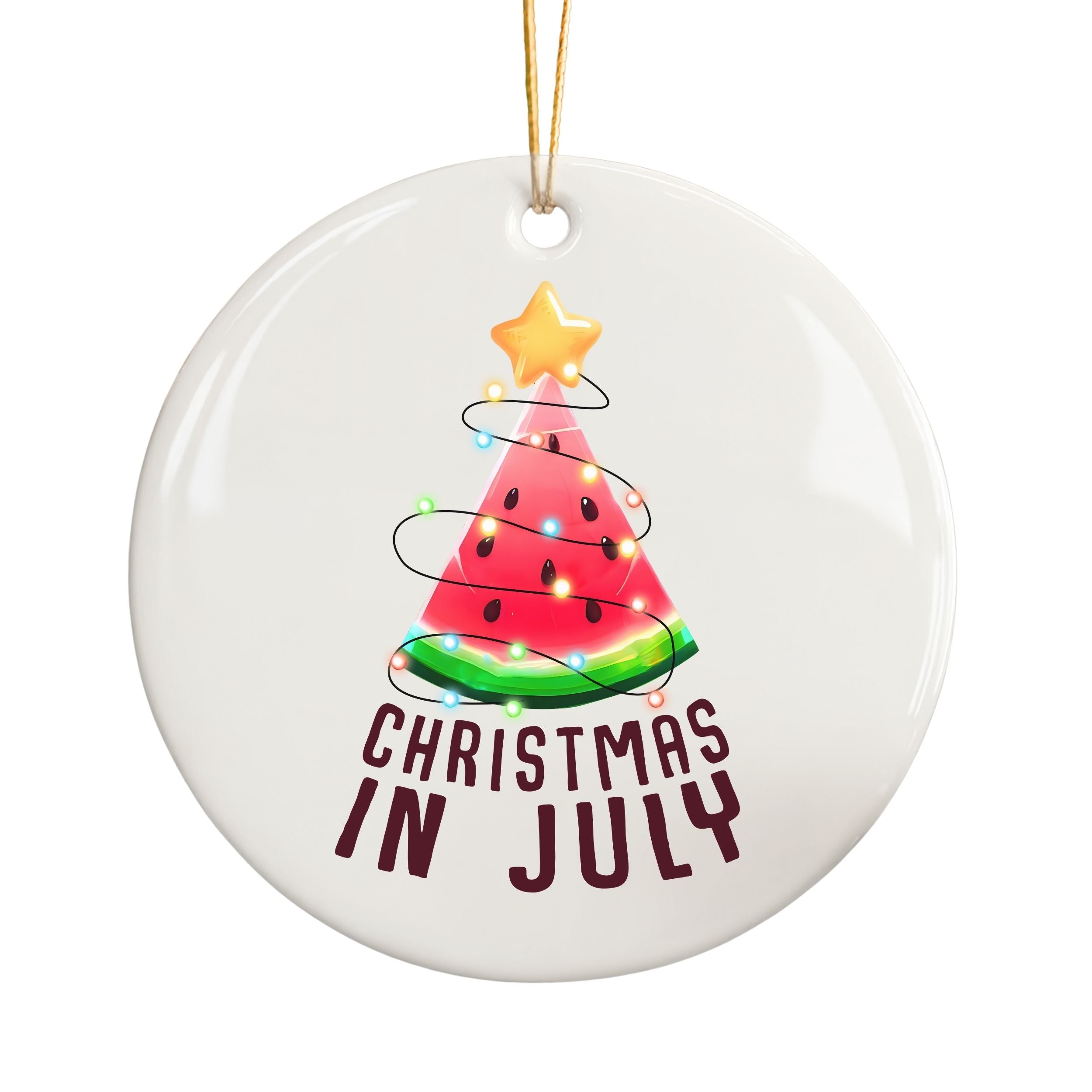 Christmas in July Ornaments, Watermelon Beach Coastal Gifts, Wholesale Case of 4