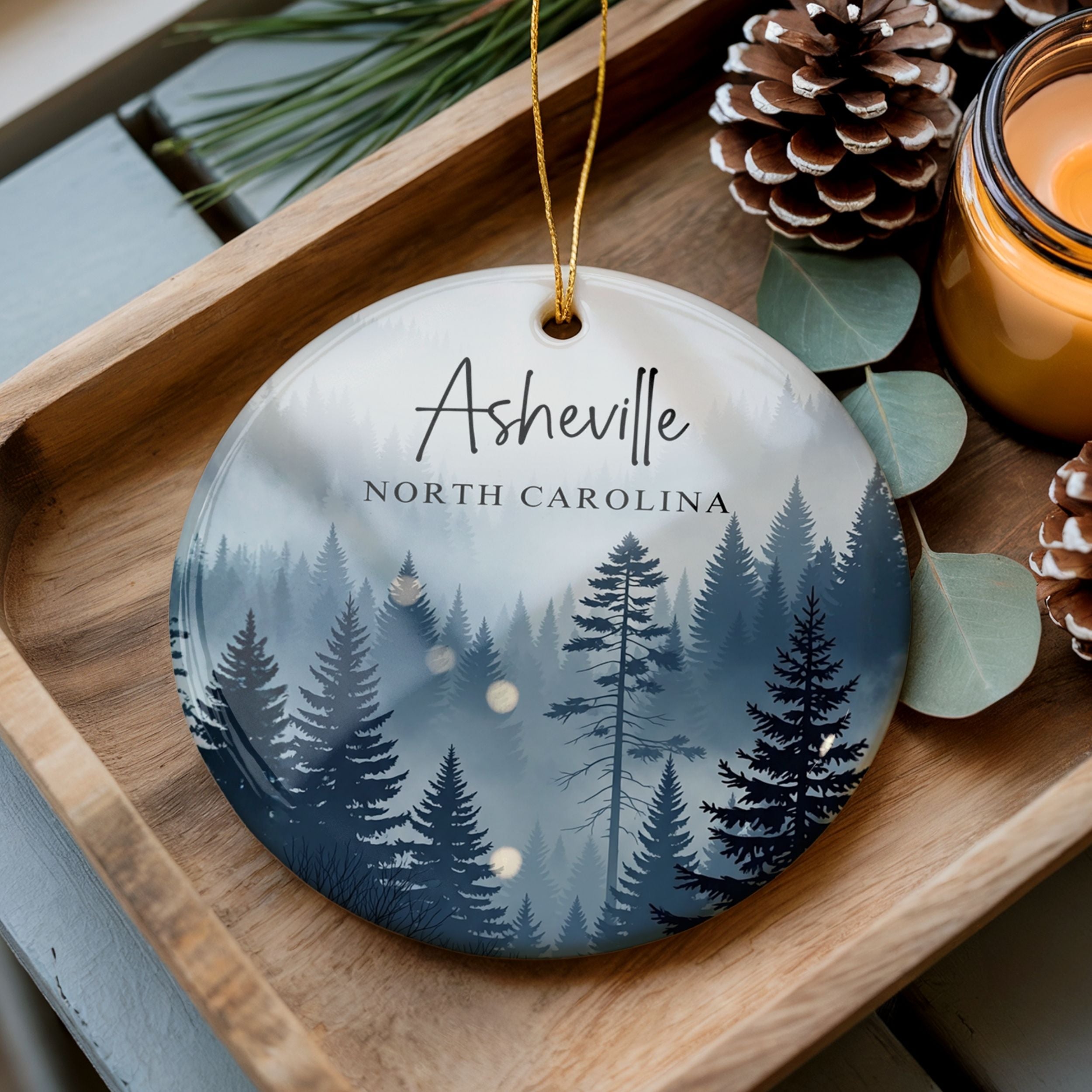 Smoky Mountain Ornament, Custom Appalachian Gift, Wholesale Case of 4