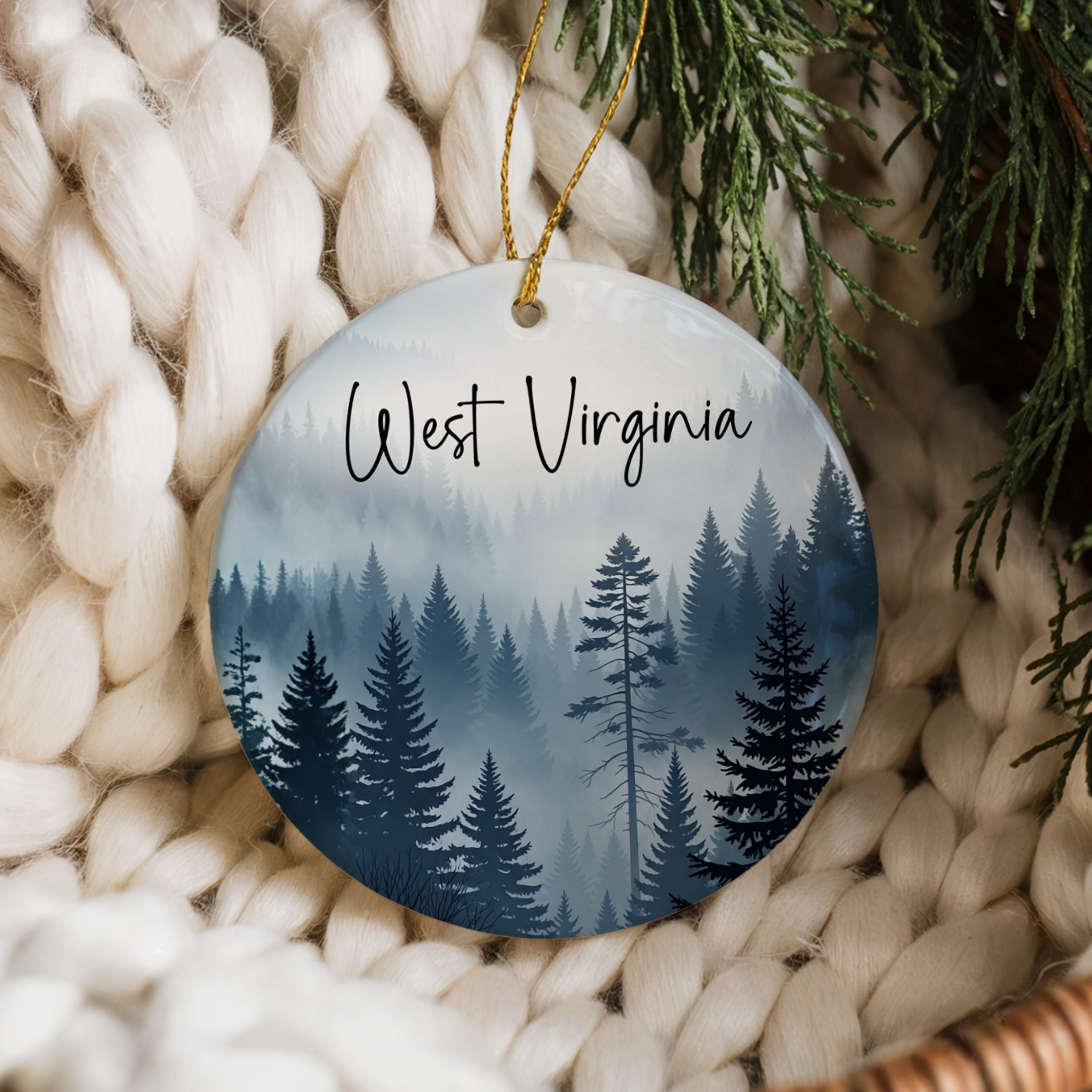 Smoky Mountain Ornament, Custom Appalachian Gift, Wholesale Case of 4