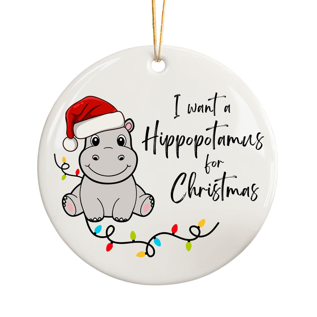 Hippopotamus Christmas Ornament, Cute Hippo Gifts, Wholesale Case of 4