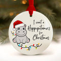 Hippopotamus Christmas Ornament, Cute Hippo Gifts, Wholesale Case of 4