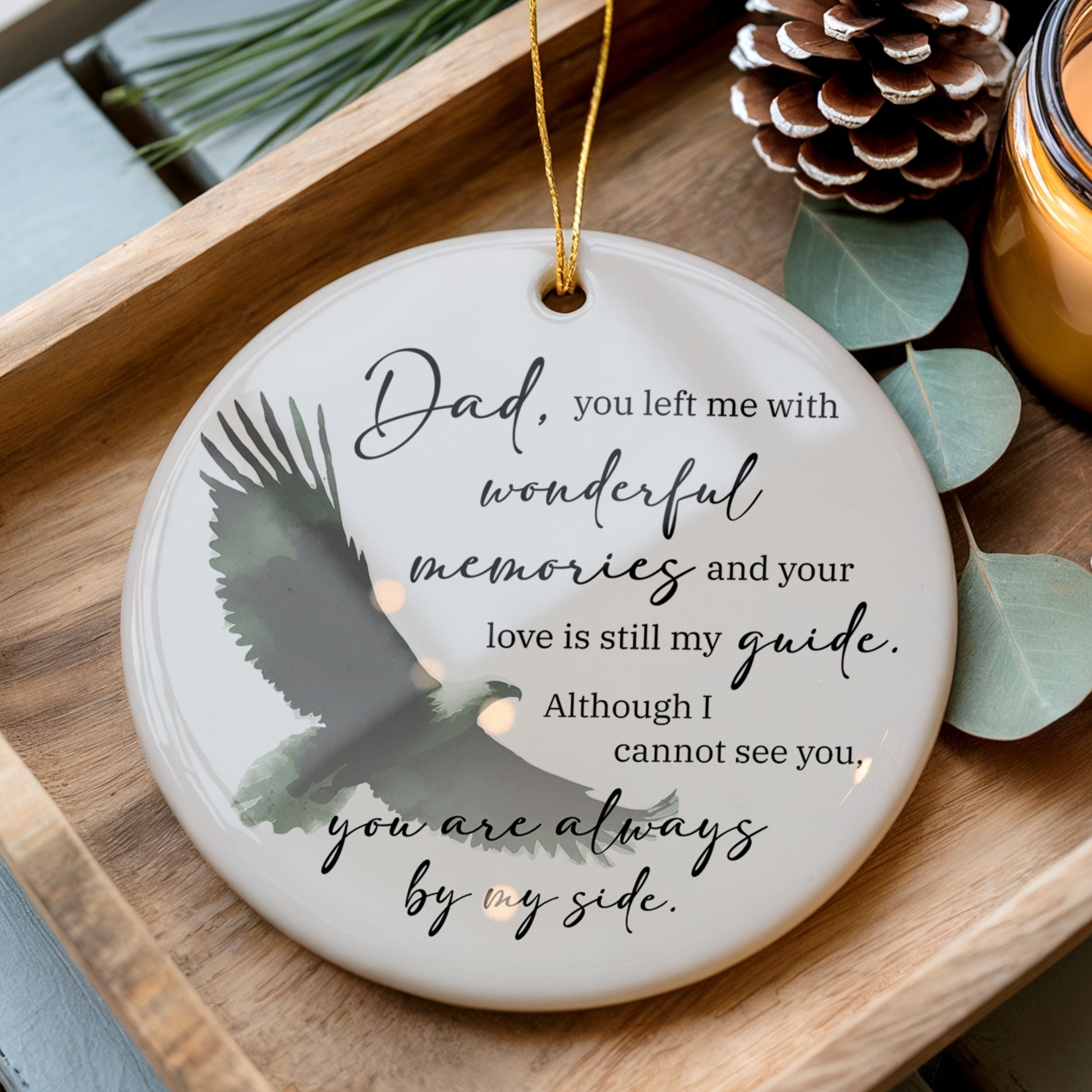 Dad Memorial Christmas Ornament, Loss of Father Sympathy Gift