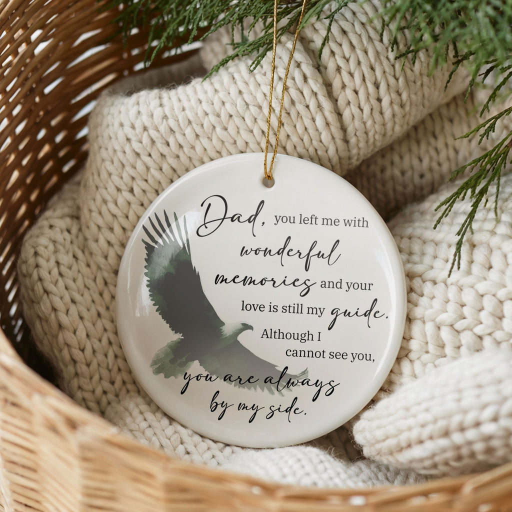 Dad Memorial Christmas Ornament, Loss of Father Sympathy Gift