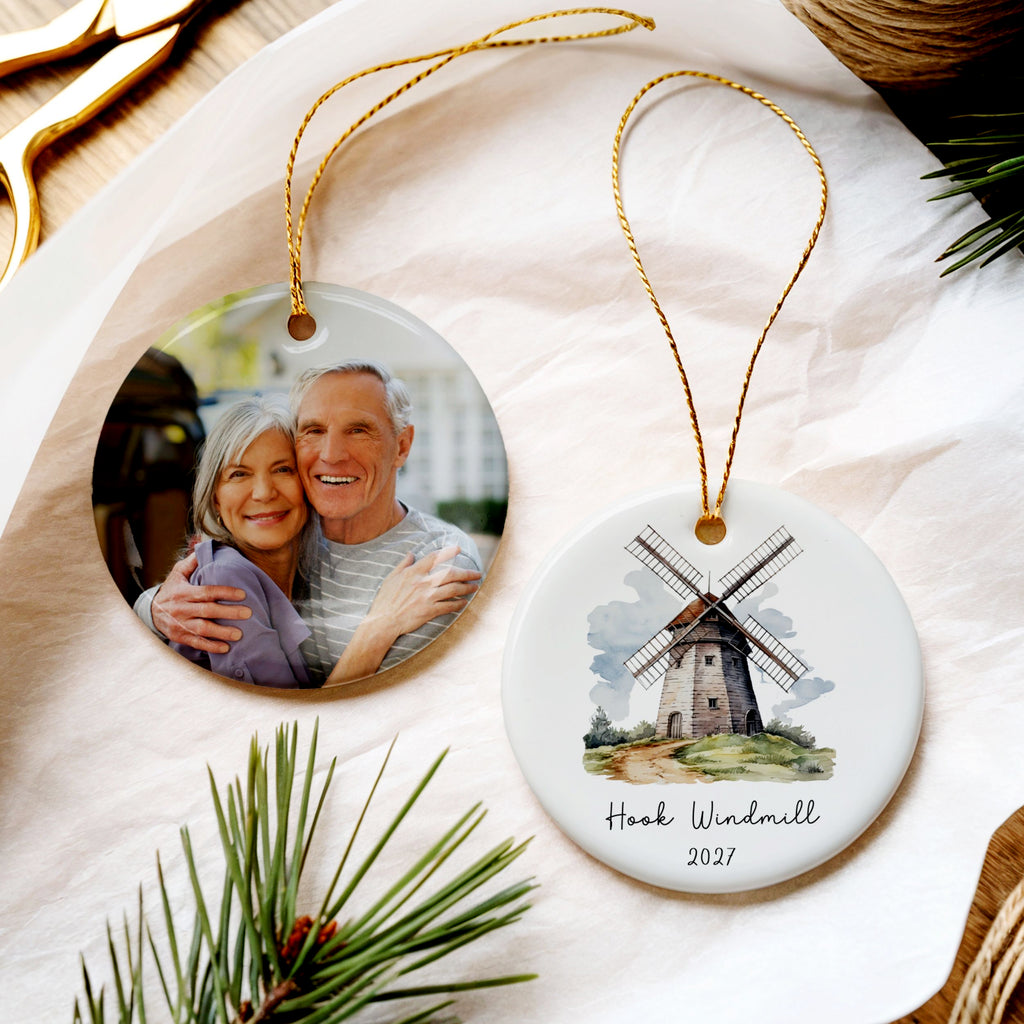 The Hamptons Windmill Ornament, Personalized New York Souvenir