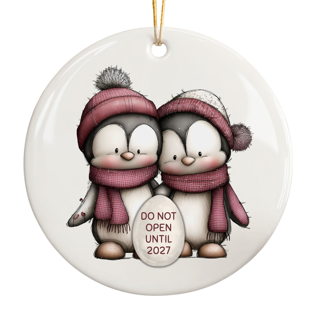 Expecting Christmas Ornament, Penguins Pregnancy Announcement