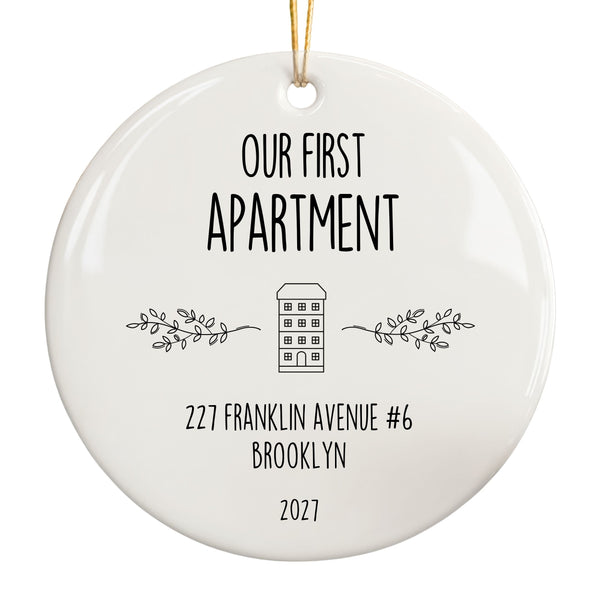 First Apartment Christmas Ornament, New Housewarming Gift
