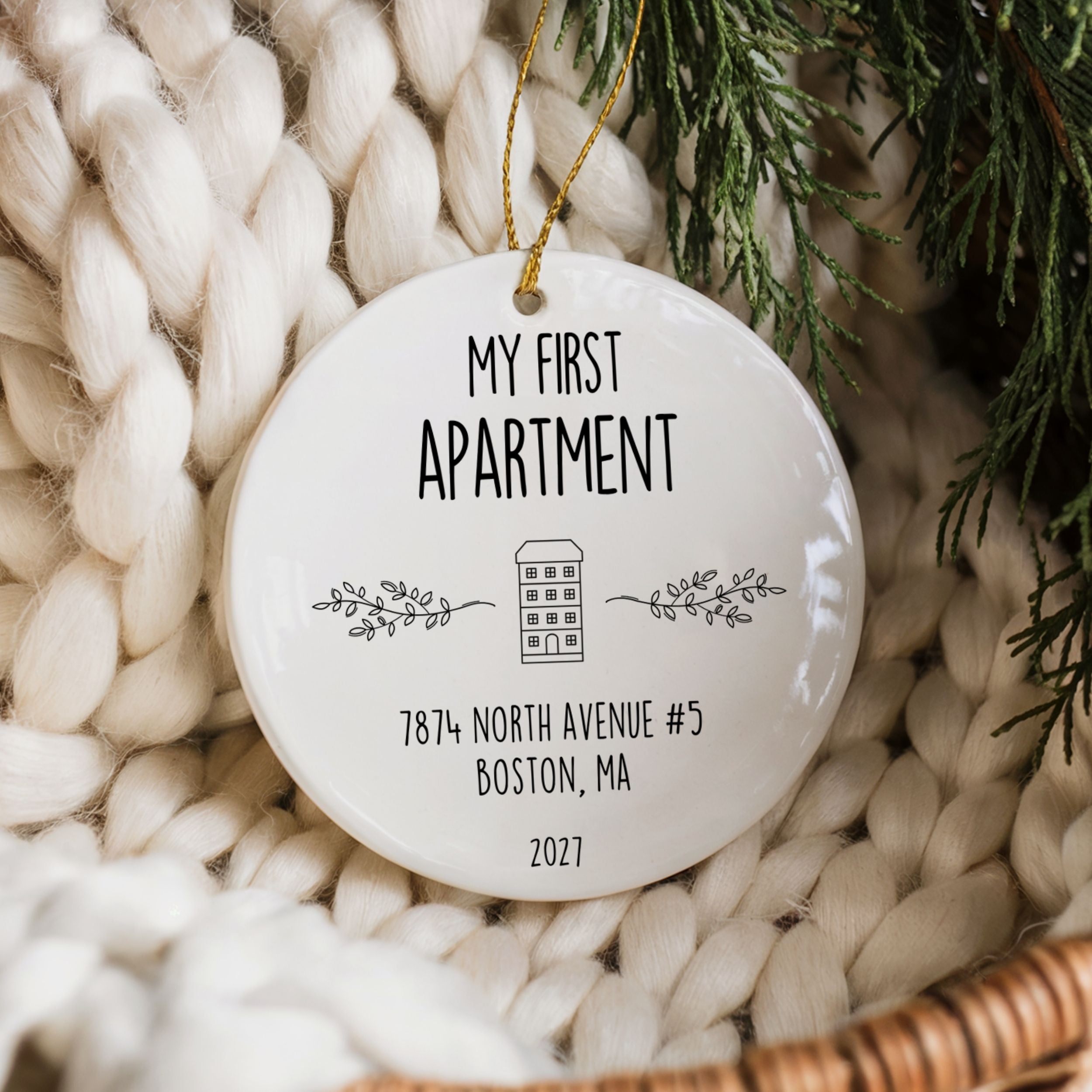 First Apartment Christmas Ornament, New Housewarming Gift