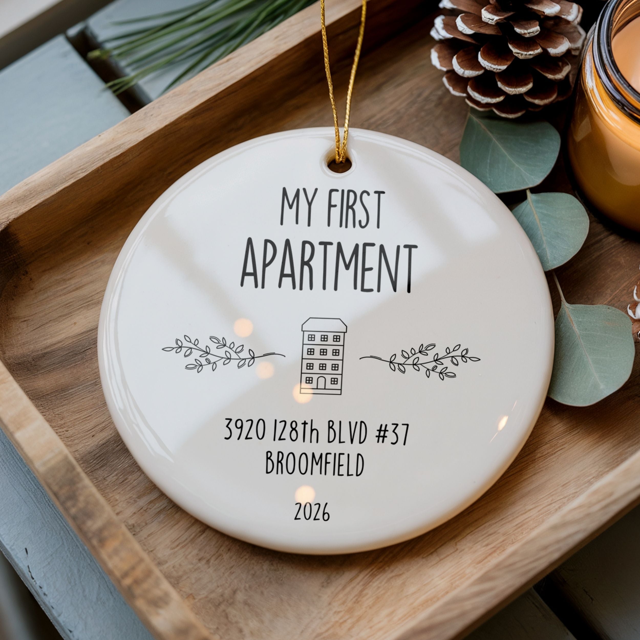 First Apartment Christmas Ornament, New Housewarming Gift