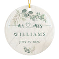 Our First Christmas Married Ornament, Personalized Mr. & Mrs. Gifts