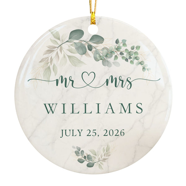 Our First Christmas Married Ornament, Personalized Mr. & Mrs. Gifts