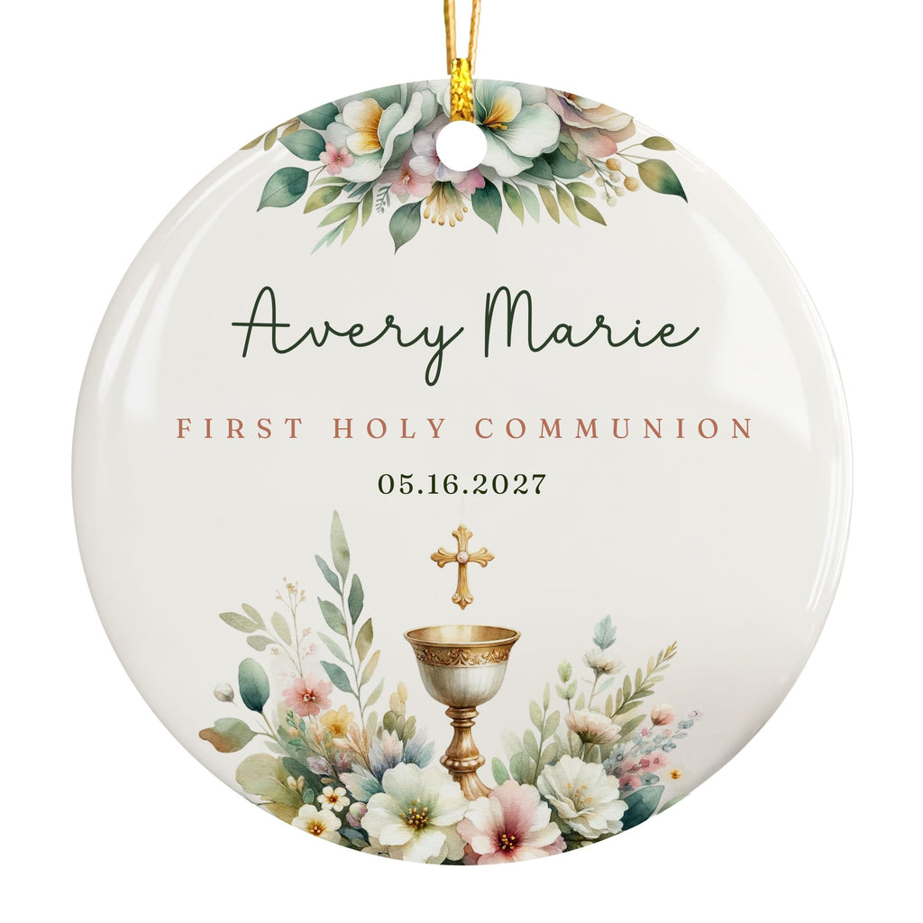 First Holy Communion Ornament, Personalized Gift for Goddaughter